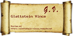 Glattstein Vince névjegykártya