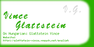 vince glattstein business card